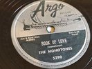 The Monotones DooWop 78rpm Argo #5290   Book Of Love / You Never Loved Me   NICE