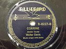 WALTER DAVIS   New Orleans / Corrine   RARE blues 78   BLUEBIRD 8227 VG+