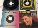 4 ELVIS RECORDS HOUND DOG,HEARTBREAK HOTEL,DON'T,IT'S NOW OR NEVER