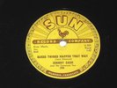 Guess things happen that way / Come in stranger  Johnny Cash  on 1958  SUN  78 
