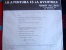 JOHNNY HALLYDAY FRANCIS LAI L'aventure c'est l'aventure URUGUAY RARE BACK PROMO