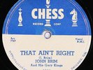 78 RPM -- John Brim and His Gary Kings, Chess 1588, E+