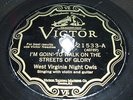 WEST VIRGINIA NIGHT OWLS/BLIND ALFRED REED 78 rpm VICTOR 21533 pre war country E