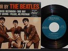 BEATLES 1964 ORIGINAL CAPITOL 2121 EP COVER & 45 FOUR BY BEATLES VG+/VG+ NR