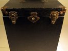 Vintage 1930s/1940s Record Case 78 RPM Box w/Clear Index & Inserts -Black- Tote