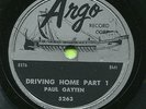 PAUL GAYTEN (Driving Home / Part Two)    R&B - SOUL 78  RPM  RECORD
