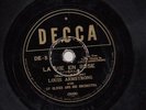 HEAR Jazz Japan 78 LOUIS ARMSTRONG WITH SY OLIVER La Vie En Rose on Decca