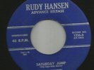 ROCKABILLY --RUDY HANSEN-- SATURDAY JUMP  - HEAR BOTH --1956 PROMO RUDY HANSEN