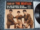 BEATLES-FOUR BY THE BEATLES-eap1-2121-RARE 60'S EP with COVER
