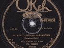 OKEH 45344 - NARMOUR & SMITH - GALLOP TO GEORGIA - VG-VG--