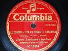 VIOLIN 78 rpm RECORD Columbia HENRI LEWKOWICZ Danza Eslava DVORAK Coucou RAVEL