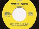 SANSONE MCDONALD & WEED Don't Want Her Enough RARE Private Folk Psych 45  Listen
