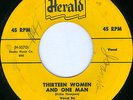 DICKIE THOMPSON Thirteen Women And One Man MOD R&B POPCORN 45 on HERALD VG++
