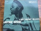 LIGHTNIN' HOPKINS WITH SONNY TERRY. LAST NIGHT BLUES. VINYL LP. BV 1029