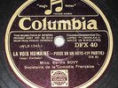 2 X 78 RPM - Jean Cocteau / Berthe Bovy / La voix humaine / Columbia DFX 40/41