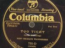 78 Jazz NEW ORLEANS WANDERERS  Too Tight / Papa Dip 1926  Columbia 735-D