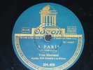 FRANCE 78 rpm RECORD Odeon YVES MONTAND Moi j´ m´ en fous / A Paris