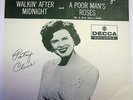 rare picture sleeve PATSY CLINE Walkin' After Midnight & A Poor Man's Roses 45