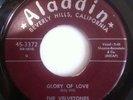 THE VELVETONES - Glory of Love / I Love Her So on Aladdin 3372 - EX- Great Copy