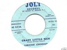 CHRISTINE JORGENSEN Rare 1957 Jukebox 45 rpm CRAZY LITTLE MEN & NERVOUS JERVIS