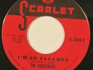 CRESCENDOS rock roll 45 “I’m So Ashamed / Angel Face” SCARLET orig ’61 HEAR
