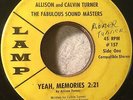 ALLISON AND CALVIN TURNER 45 Yeah, Memories / Shake What Your Mamma Gave You