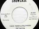 THE DELCOS 45 Those Three Little Words SHOWCASE Doo Wop WL Promo M- Orig #BB2043