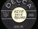Buddy Holly - Love Me/ Blue Days Black Nights - Decca 1956