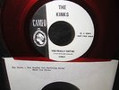 RARE RED WAX PROMO 45 = THE KINKS   3 TRACK 