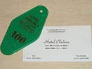 SEX PISTOLS VERY RARE ORIG ROOM 100 KEYFOB & CHELSEA HOTEL BUSINESS CARD SID