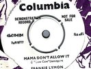 frankie lyman mama dont allow it/portable on my shoulder  rare columbia  demo