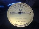Classic Rockabilly 78 rocker Carl Perkins blue suede shoes on Sun 234 LISTEN
