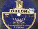 CELLO 78 RPM - ANDRE LEVY (cello) & G. CLOEZ (piano): Elegie/Werther (MASSENET)