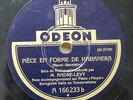 CELLO 78 RPM - ANDRE LEVY - RAVEL Pièce en forme de habanera - THOME simple aveu