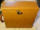LP Vinyl Record Storage Box Teen Retro Vintage Holder Carrying Case Saddle Style