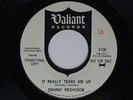1965 Garage Rock 45 DENNY PROVISOR It Really Tears Me Up VALIANT 728 dj promo M-
