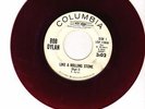 BOB DYLAN 45 Like A Rolling Stone I/II RED VINYL promo COLUMBIA 110939/10940