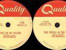 The Imperials Rock'N Roll 78 RPM Record Tears On My / Pillow Two People World