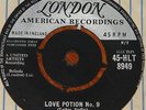 THE CLOVERS   LOVE POTION NO. 9 b/w STAY AWHILE   UK LONDON 7