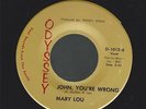 MARY LOU john, you're wrong RARE SOUL FUNK 45 on ODYSSEY