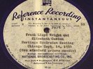 RARE ACETATE ON ALUM - FRANK LLOYD WRIGHT & ELIZABETH GORDEN RADIO TRANSCRIPTION