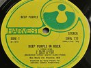 DEEP PURPLE IN ROCK UK HARVEST 1st PRESS A2/B1 *NO EMI BOX* SHVL 777