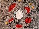 LP MENOMENA--FRIEND AND FOE---death cab/flaming lips/etc RARE with DIE-CUT COVER