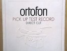 Ortofon Pick Up Test Record AUDIOPHILE Direct cut INSERT UNPLAYED M-