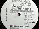 * NEW YORK COMMUNITY CHOIR Express Yourself DISCO MODERN SOUL rca Promo 12
