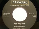 Soul 45 - Nancy Preston - The Answer - Mint-