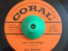 Popcorn Soul R&B 45 Billy Williams The Pied Piper on Coral HEAR