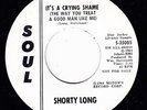 SHORTY LONG It's a Crying Shame SOUL 35005 MOTOWN 45 NORTHERN SOUL R&B