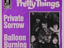 PRETTY THINGS: Private Sorrow / Balloon Burning 45 (Germany, PS light ringwear