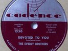 58' ROCKABILLY 78 RPM   THE EVERLY BROTHERS   DEVOTED TO YOU / BIRD DOG   VG+